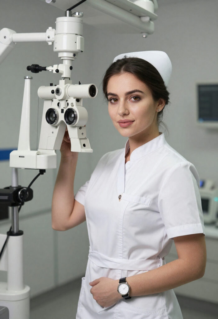 freepik beautiful young romanian nurse in the ophthalmolog 38277